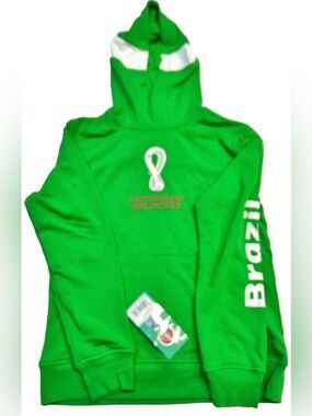 FIFA Licensed World Cup Hoodie Sweatshirt Team Brazil Women’s Small